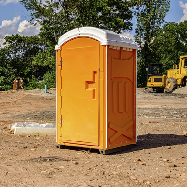 do you offer hand sanitizer dispensers inside the portable restrooms in Laguna Vista